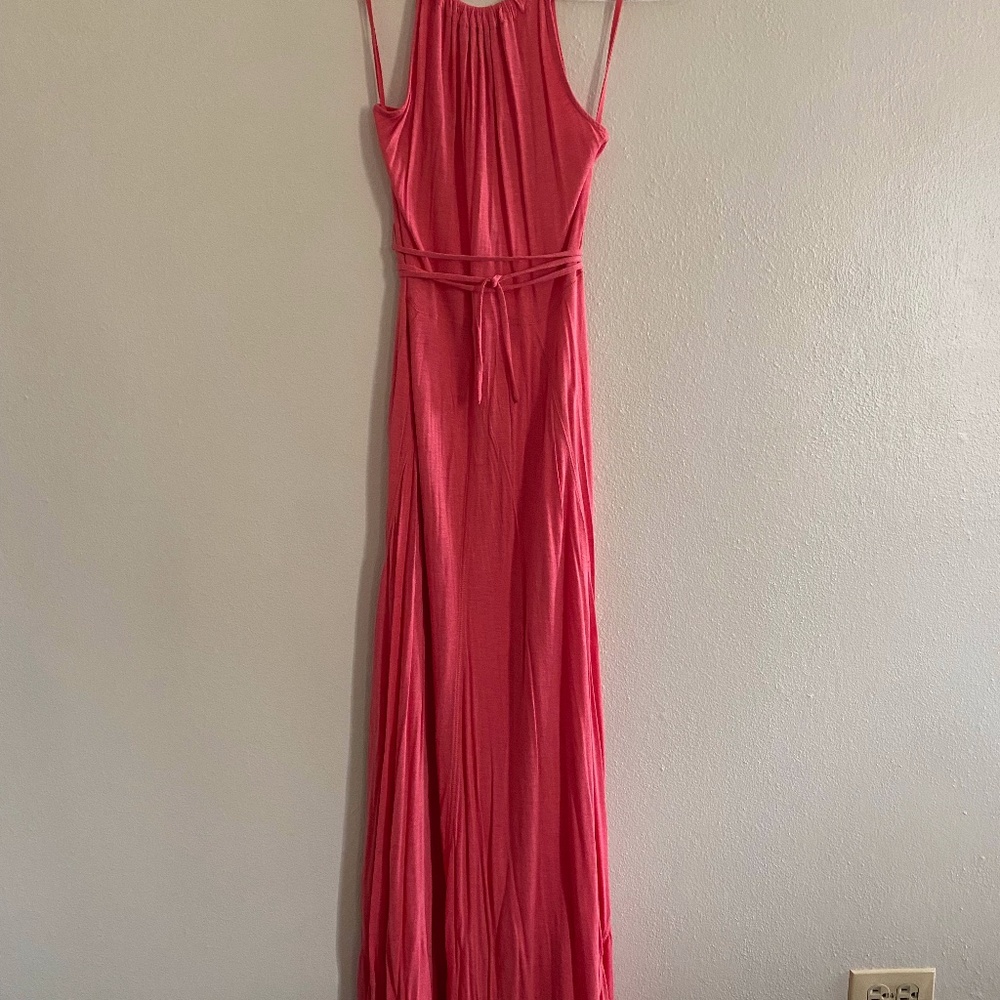 The Gap Panel Maxi Dress Coral Orange XS
